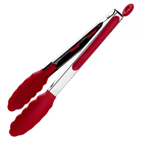 Pinça De Silicone Com Cabo De Aço Inox Charmy Vermelho - Lyor - Image 2