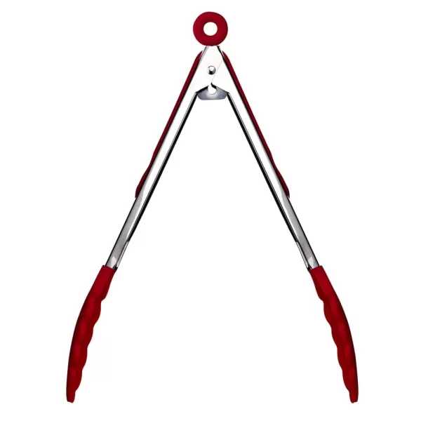 Pinça De Silicone Com Cabo De Aço Inox Charmy Vermelho - Lyor - Image 4